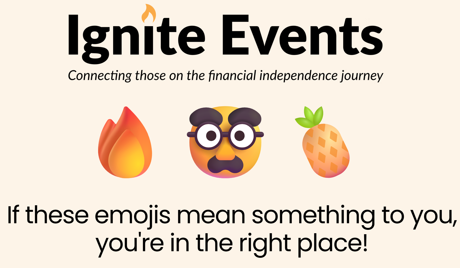 KiwiFI Ignite Events — New Zealand Financial Independence Community KiwiFI Ignite Events banner connecting the financial independence community in New Zealand, featuring fire, Mr Money Mustache and pineapple icon representing Rebel Finance School and the Donegans